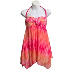 Sweet Escape Tie Dye Halter Neck One Piece Swimsuit Sz 8